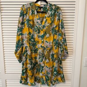 Jessica Simpson Floral Long Sleeve Dress, Never Worn - Size Large